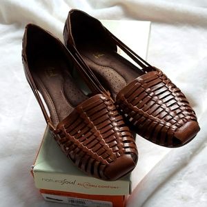 Natural soul comfort Greet woven leather sandal